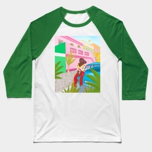 Tropical Girl Baseball T-Shirt